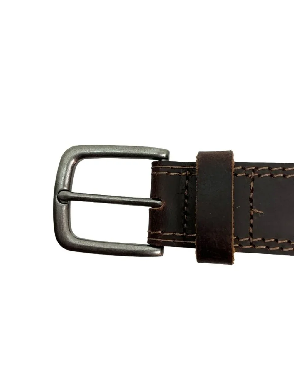 New Vatan Genuine Leather Classic Belt Metal Buckle Mens 46 Brown